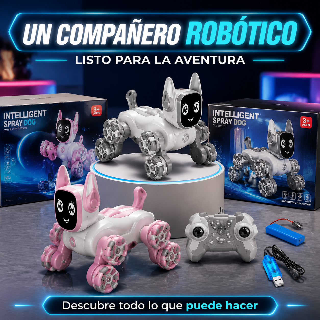 Perro Robot Interactivo con Control Remoto — Diversión interactiva para niños