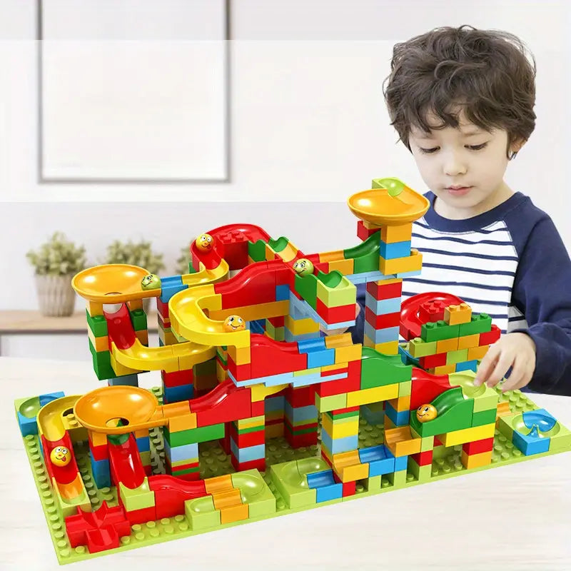 Lego de circuito de canicas de 328 piezas