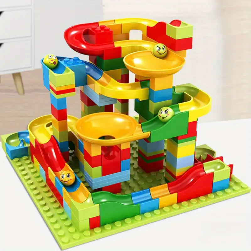 Lego de circuito de canicas de 328 piezas