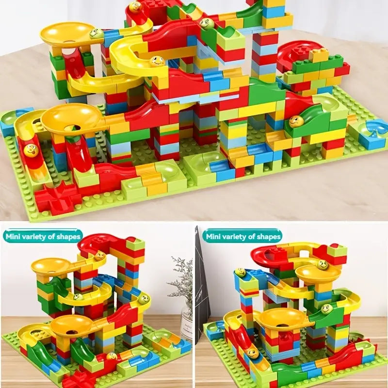 Lego de circuito de canicas de 328 piezas