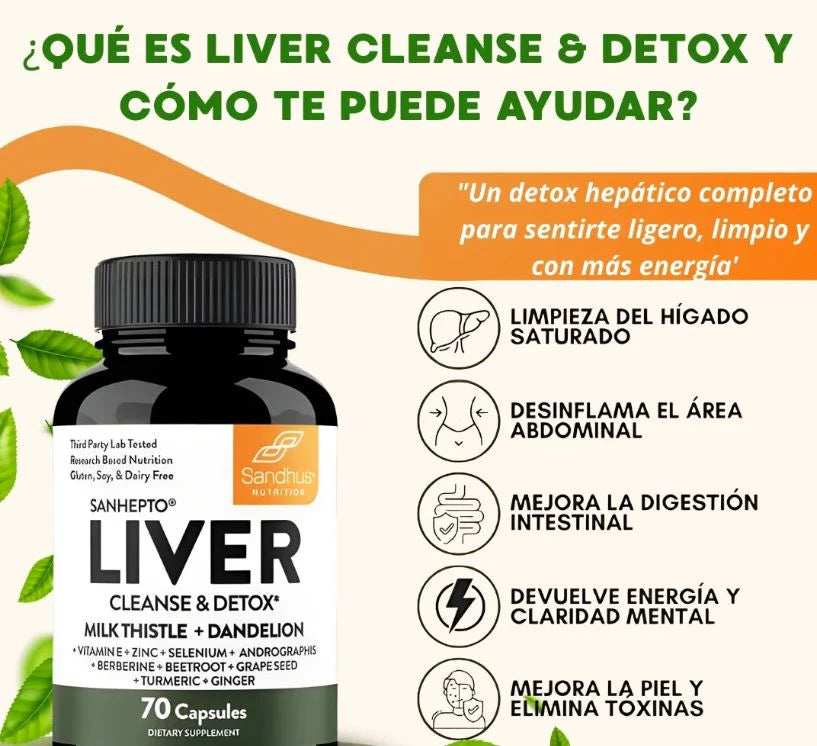 LiverShield PRO: Desintoxicación natural para sentirte mas liviano cada día (70 Cápsulas )