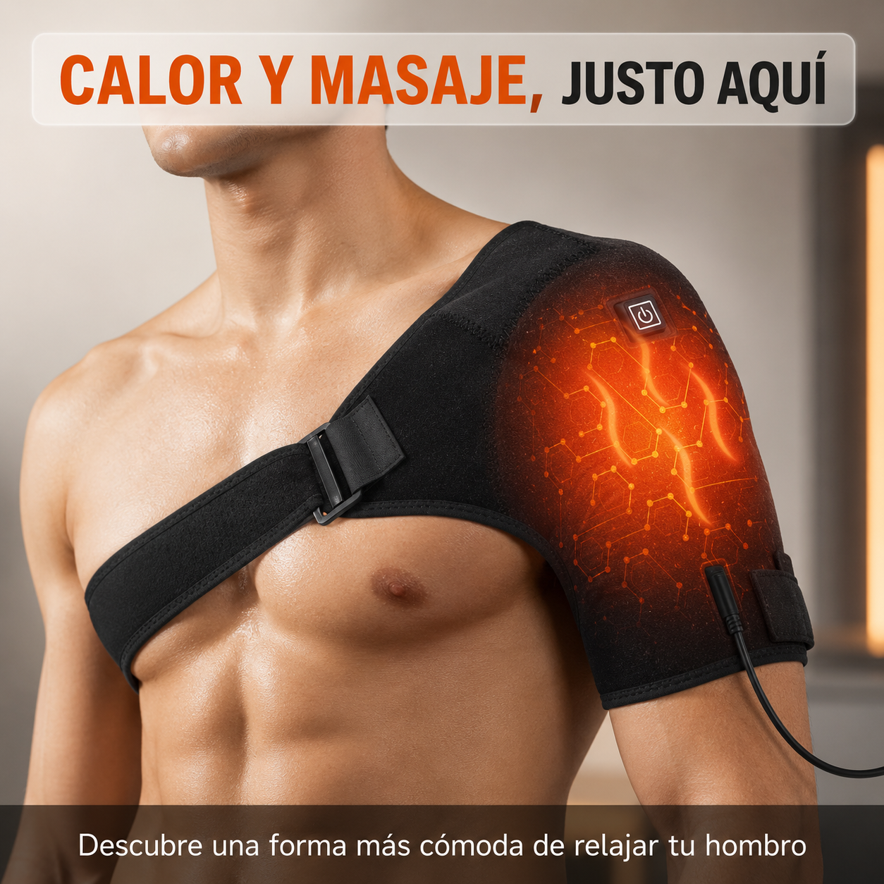 Hombrera Térmica Eléctrica con Masaje y Compresión Ajustable