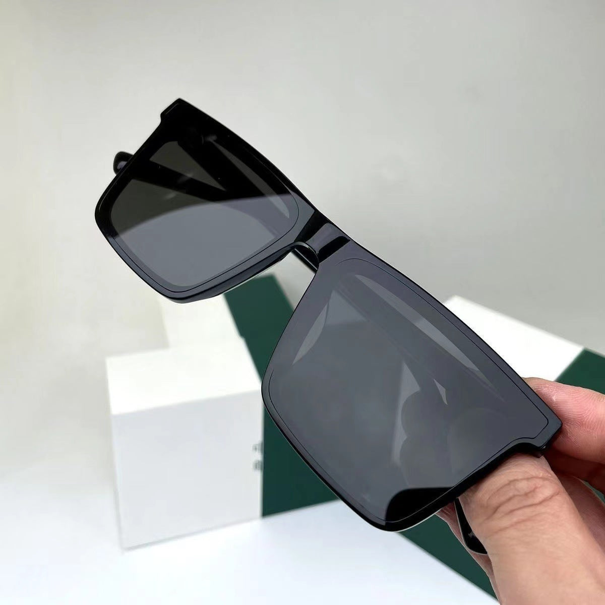 Gafas de Sol Cuadradas de Montura Plana Unisex