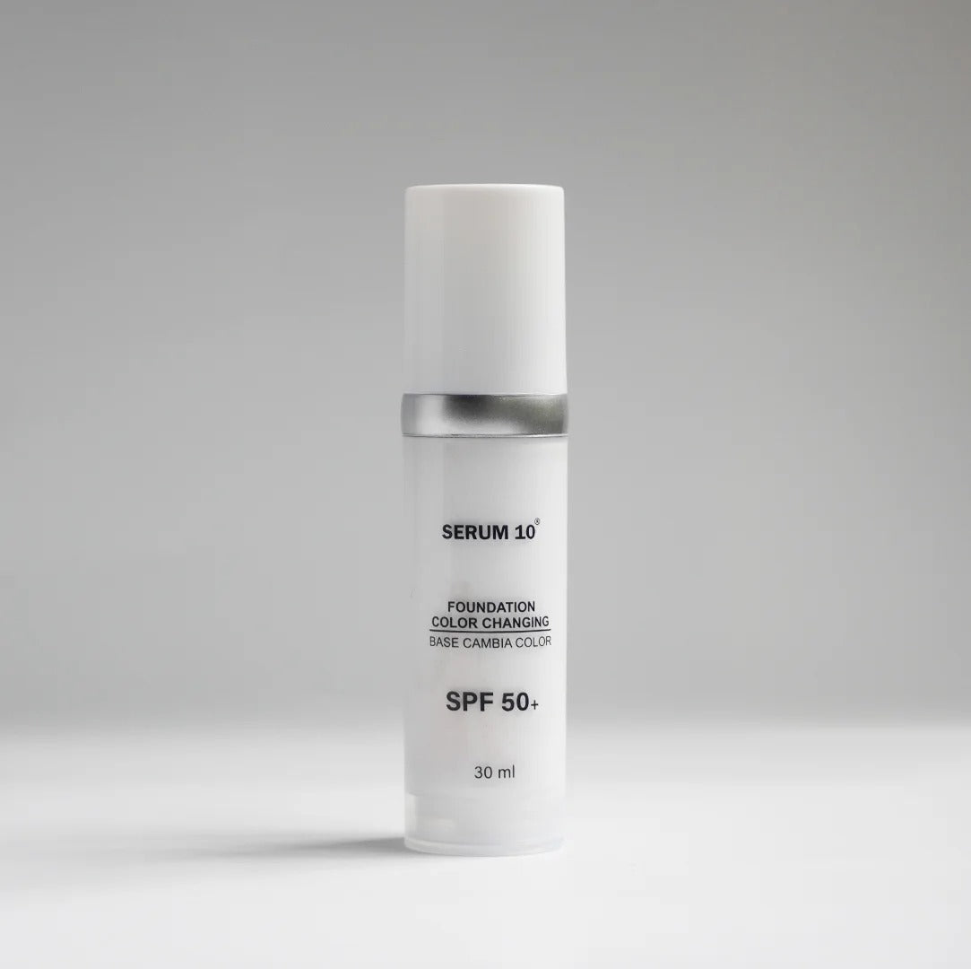 Serum 10 Foundation Color: protector solar que simula una base