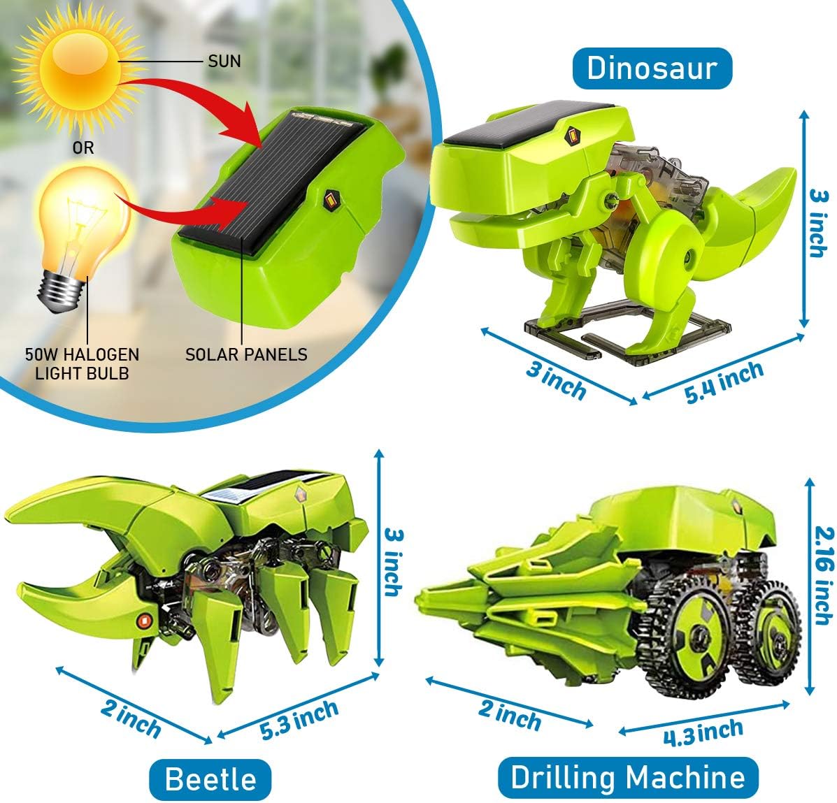 Kit de robótica educativa solar. 3 en 1.