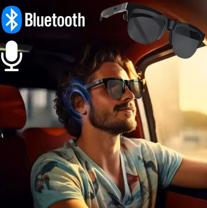 SmartShades Pro - Gafas de sol inteligentes Bluetooth F06/F07/F08 inalámbrico OWS conducción y hablar por teléfono