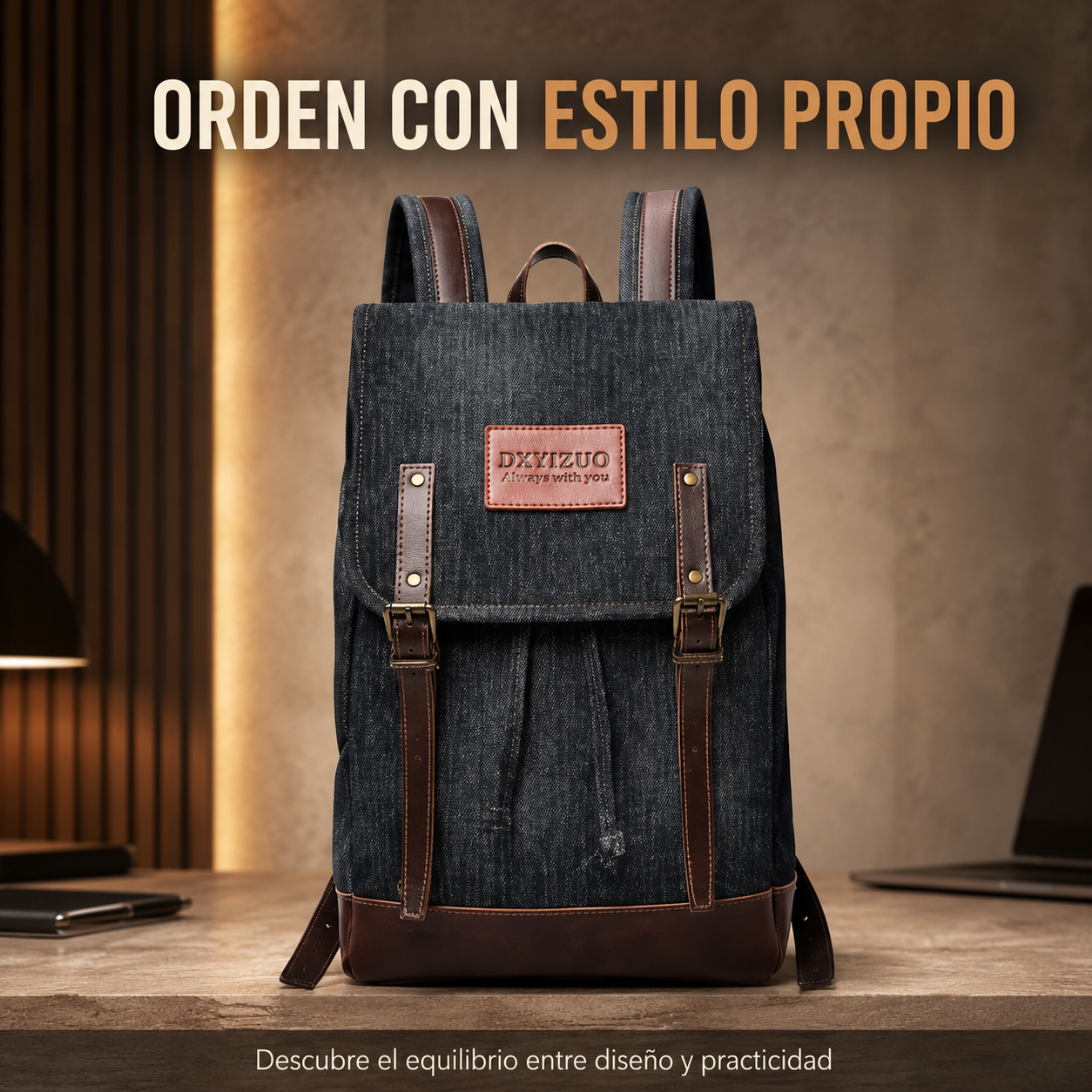 Mochila unisex denim urbano