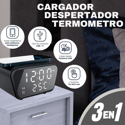 Cargador, Despertador y Termómetro™:Tecnología inteligente que sorprende