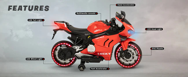 Moto Eléctrica Kids 12V: Potencia, Luces y Bluetooth ⚡🎶