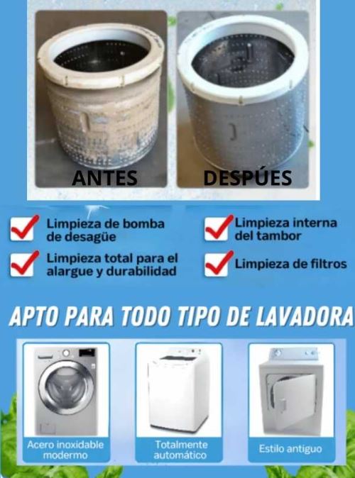 WashClean Pro™:🌀✨ Mantén tu Lavadora Siempre Impecable y sin Olores
