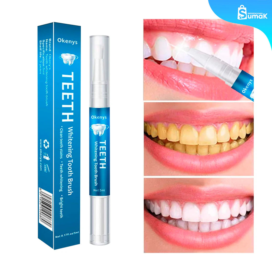 BrightPen™:💎🦷 Blanquea tu Sonrisa Hasta 8 Tonos Más Clara en Casa