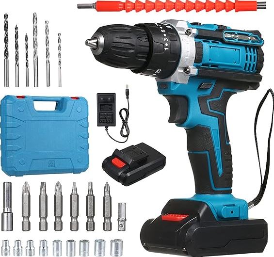 TurboFix Pro Kit:⚙️ Taladra, atornilla y crea sin límites con doble batería de larga duración🧰⚡