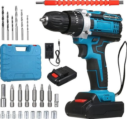 TurboFix Pro Kit:⚙️ Taladra, atornilla y crea sin límites con doble batería de larga duración🧰⚡