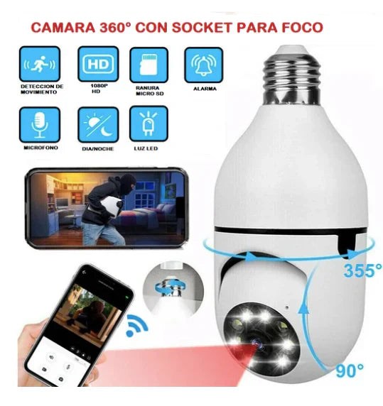 VISION 360° PRO - Cámara de seguridad con visión nocturna