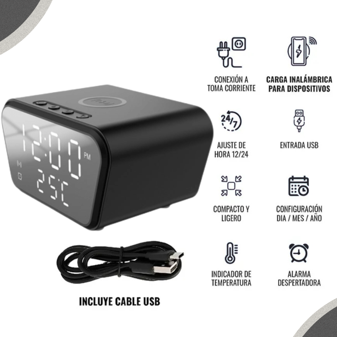 Cargador, Despertador y Termómetro™:Tecnología inteligente que sorprende