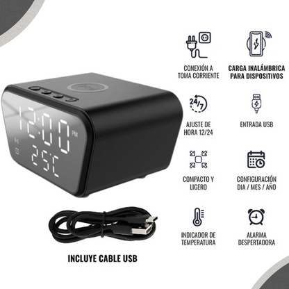 Cargador, Despertador y Termómetro™:Tecnología inteligente que sorprende