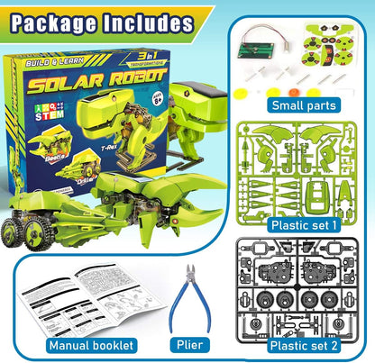 Kit de robótica educativa solar. 3 en 1.