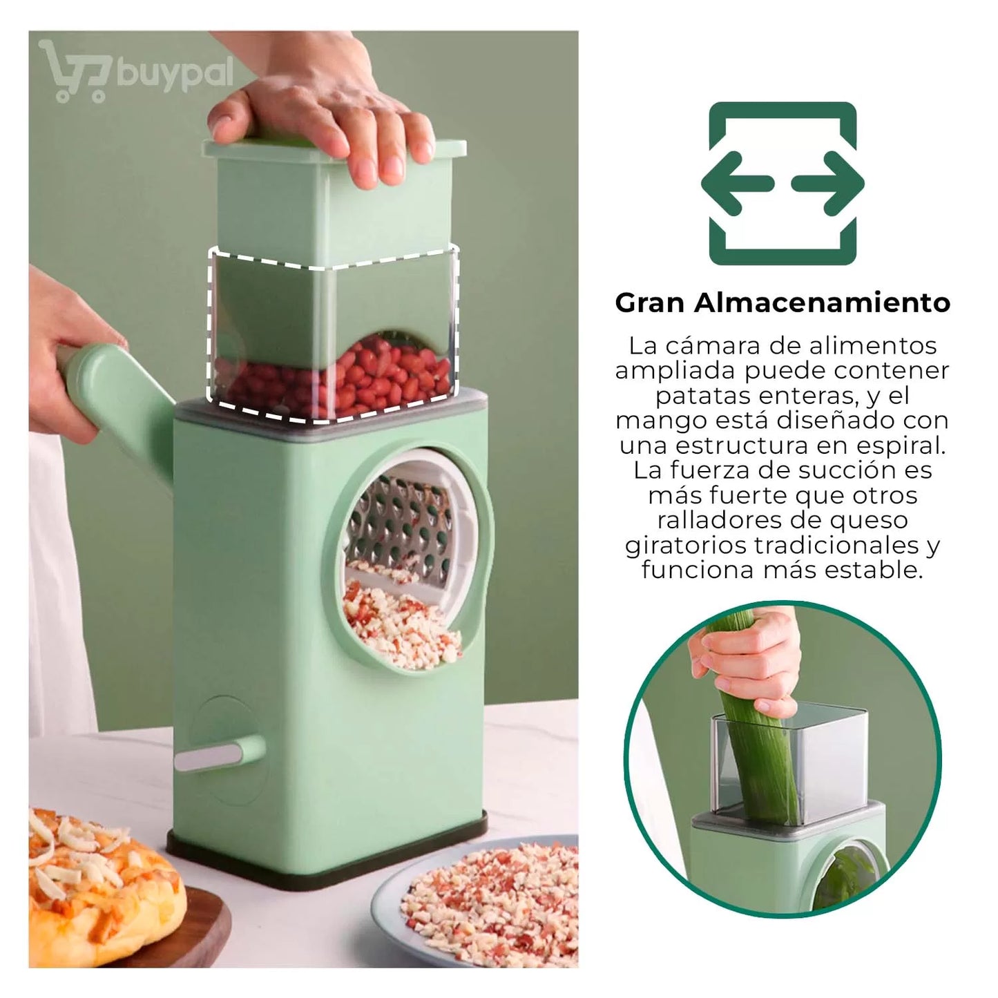 🥗 ChefQuick™: ¡Corta 44 veces con una sola vuelta!