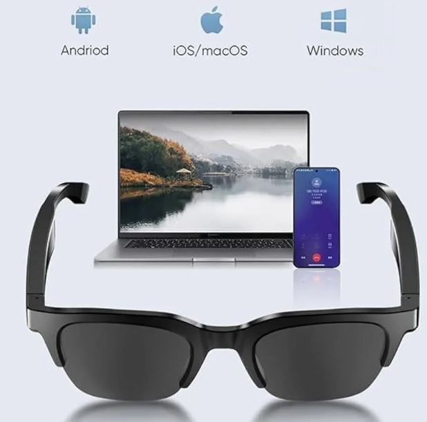 SmartShades Pro - Gafas de sol inteligentes Bluetooth F06/F07/F08 inalámbrico OWS conducción y hablar por teléfono