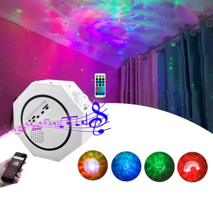 Proyector LED Octagonal + Parlante Bluetooth – Transforma Tu Habitación en un Show de Luces ✨