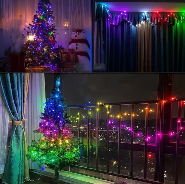BrightXmas - Luces navideñas inteligentes con control por App - 16 millones de colores (10 Metros)