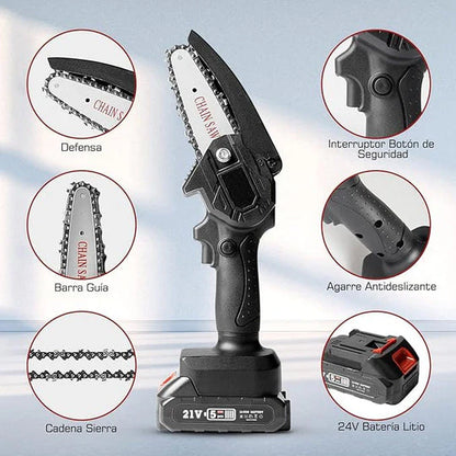 RECARGABLE INALAMBRICA Motosierra Eléctrica 🏡 Podar Cortar y mas...