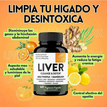 LiverShield PRO®: Desintoxicación natural para sentirte más liviano cada día (70 Cápsulas)