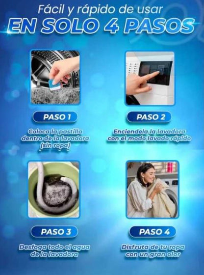 WashClean Pro™:🌀✨ Mantén tu Lavadora Siempre Impecable y sin Olores