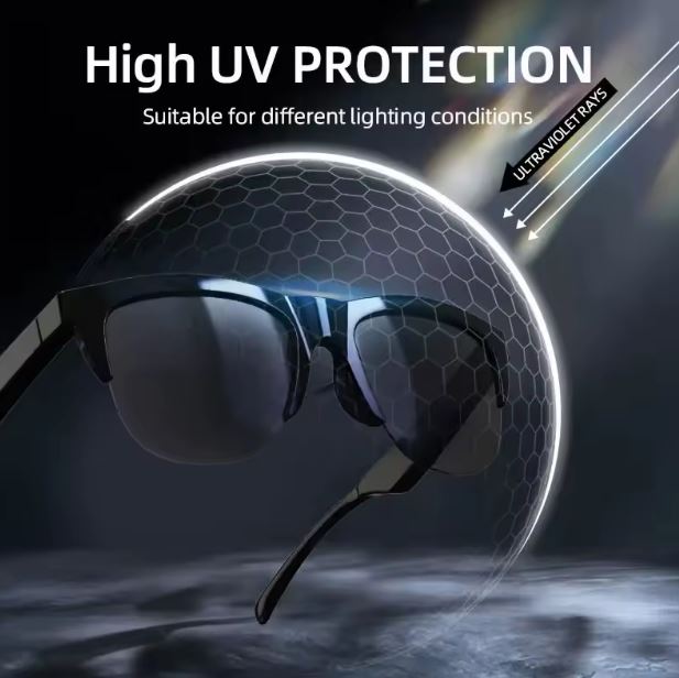SmartShades Pro - Gafas de sol inteligentes Bluetooth F06/F07/F08 inalámbrico OWS conducción y hablar por teléfono