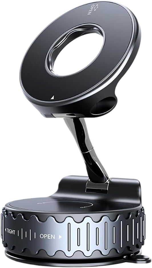 Soporte Magnético Universal para Celular con Ventosa de Vacío Mecánica y Rotación de 360°