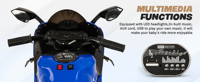 Moto Eléctrica Kids 12V: Potencia, Luces y Bluetooth ⚡🎶