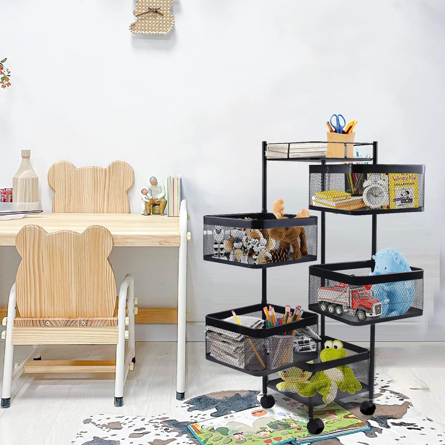 Organizador de acero mutifuncional de 5 niveles