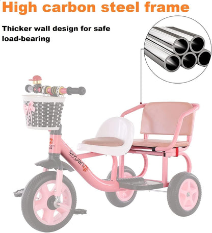 Bicicleta de dos asientos para niños