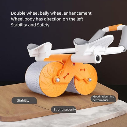 Rueda Abdominal con Doble Rueda y Soporte – Ejercítate con Más Seguridad y Control💪