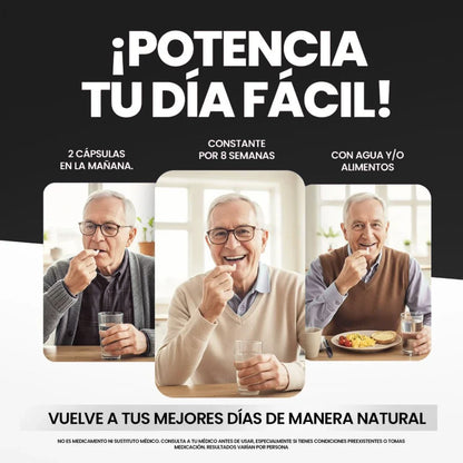 Maca Plus+ 60 cápsulas | Recupera tu potencia y energía en la cama, en 2 semanas. Contiene: MACA + ASHWAGANDHA + SHILAJIT + L-ARGININA + SEAMOSS + ZINC.