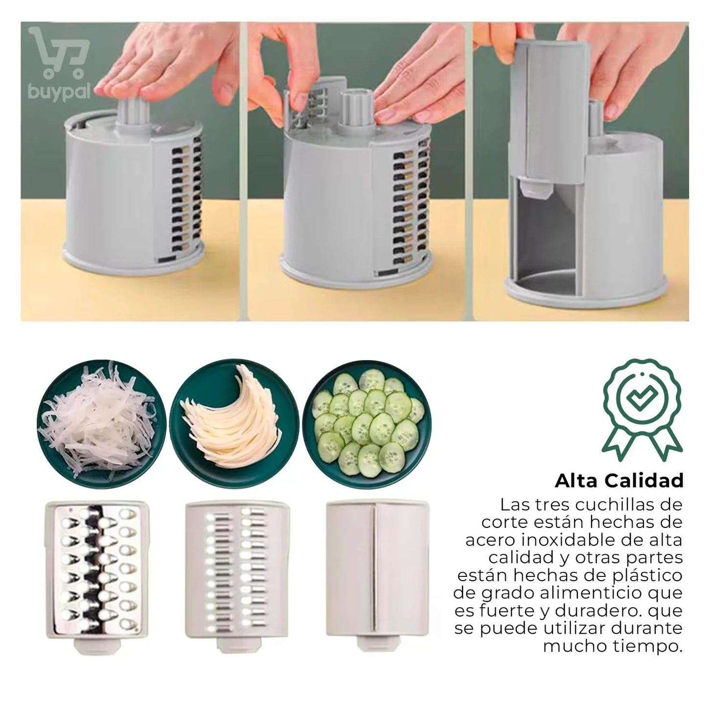 🥗 ChefQuick™: ¡Corta 44 veces con una sola vuelta!