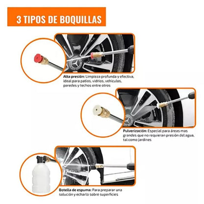 HydroForce Pro:🧼 Hidrolavadora sin enchufe, sin esfuerzo y con toda la potencia