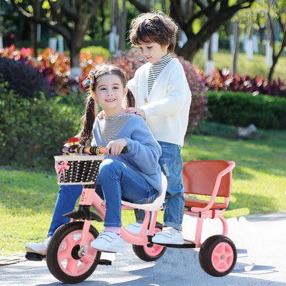 Bicicleta de dos asientos para niños