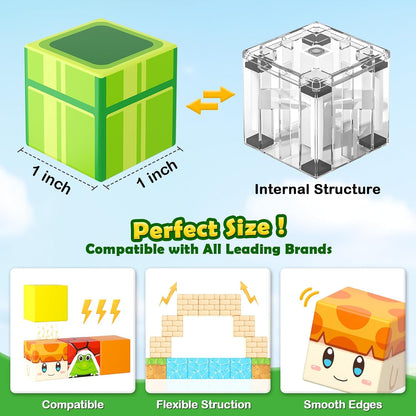 Cubos Magnéticos Creativos – Set de 100 Piezas Inspirado en Minecraft, el regalo perfecto para esta Navidad