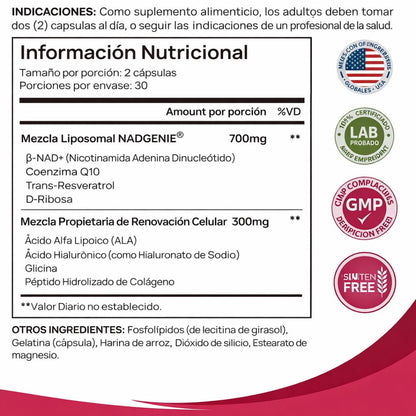 Selerb 8-in-1 NAD+ Cellular Renewal Formula - 🧬 Ciencia avanzada para rejuvenecer tus células desde adentro y reflejarlo en tu piel