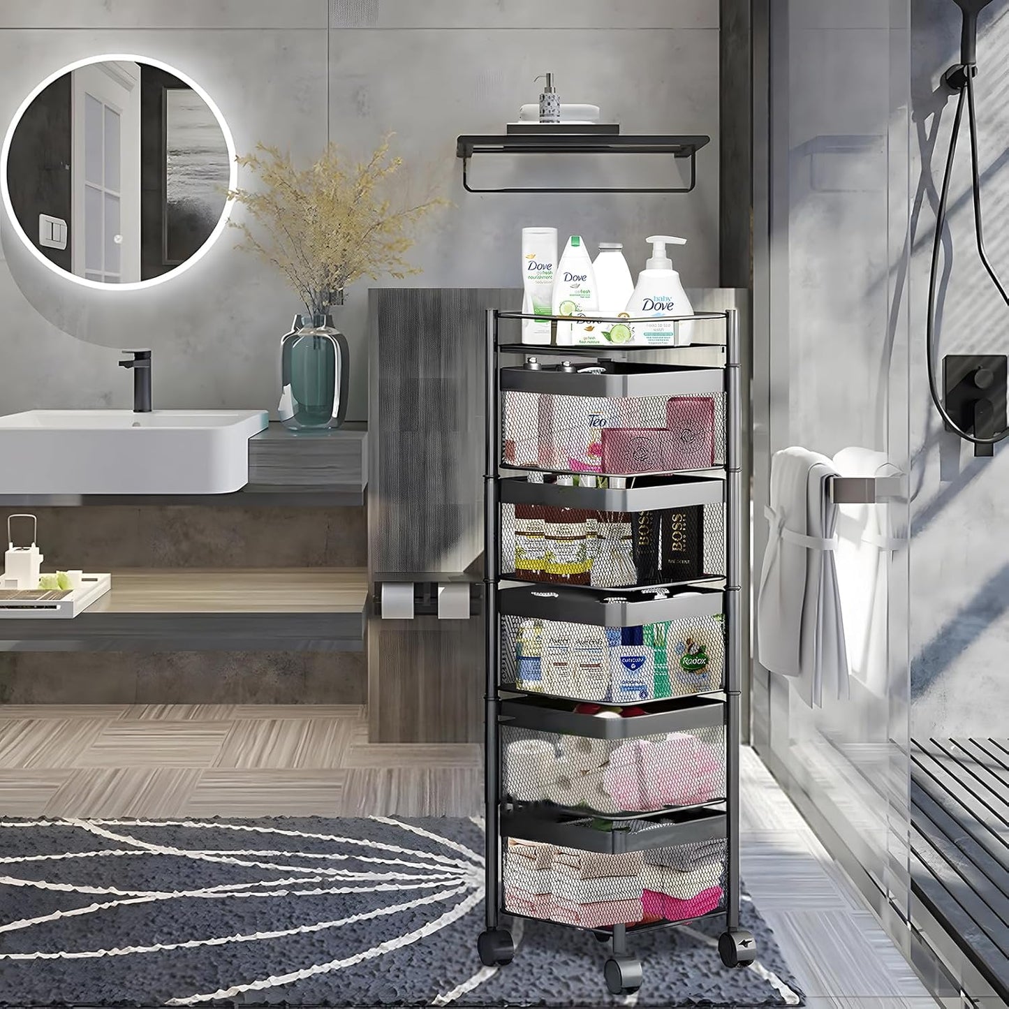 Organizador de acero mutifuncional de 5 niveles