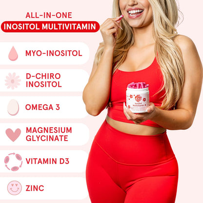 Peach Perfect Cápsulas multivitamínicas de inositol – Mezcla de mio-inositol y D-Chiro