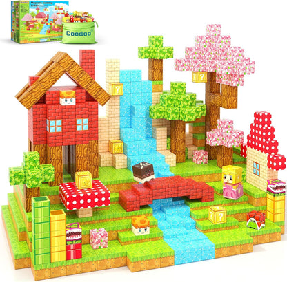 Cubos Magnéticos Creativos – Set de 100 Piezas Inspirado en Minecraft, el regalo perfecto para esta Navidad