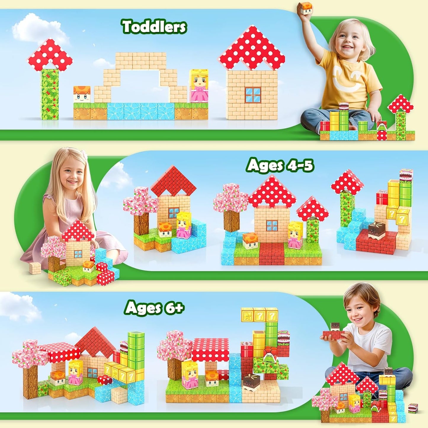 Cubos Magnéticos Creativos – Set de 100 Piezas Inspirado en Minecraft, el regalo perfecto para esta Navidad