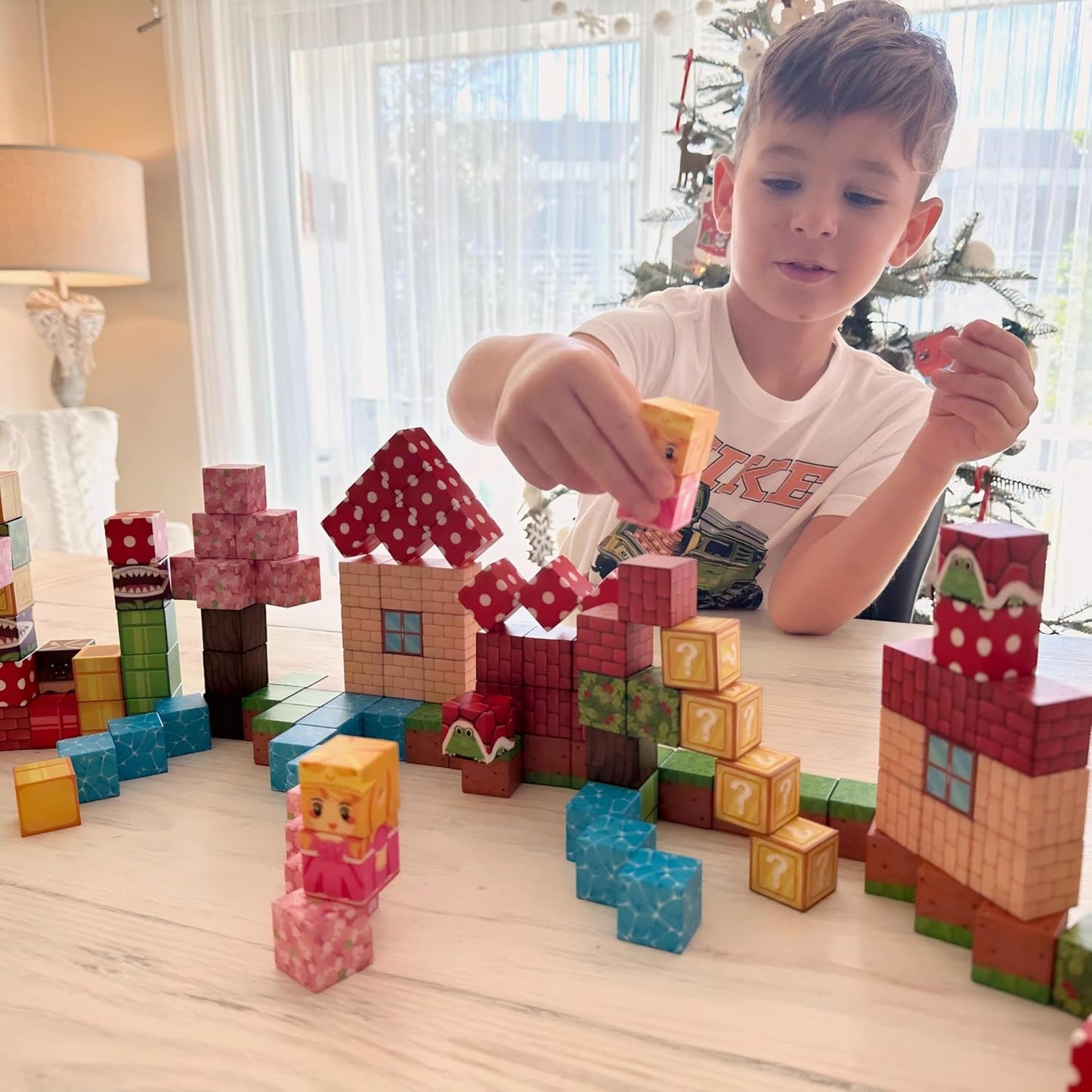 Cubos Magnéticos Creativos – Set de 100 Piezas Inspirado en Minecraft, el regalo perfecto para esta Navidad