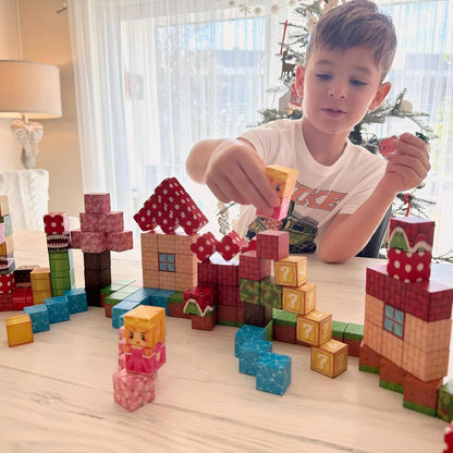 Cubos Magnéticos Creativos – Set de 100 Piezas Inspirado en Minecraft, el regalo perfecto para esta Navidad