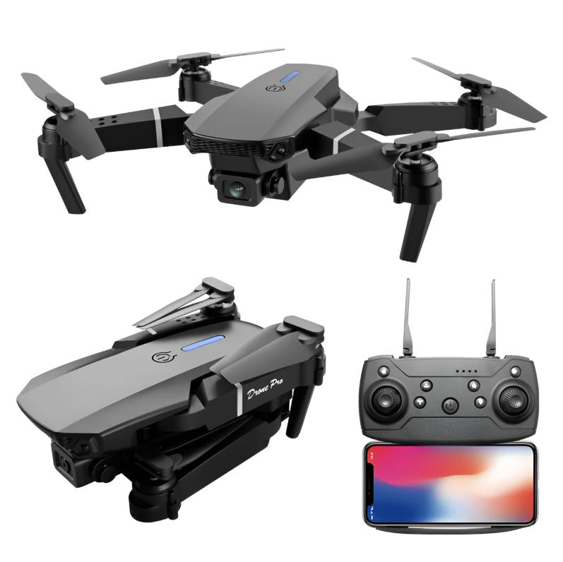 SkyPro E88™:🎥📸4K UltraHD Doble Cámara para tomas de alto nivel