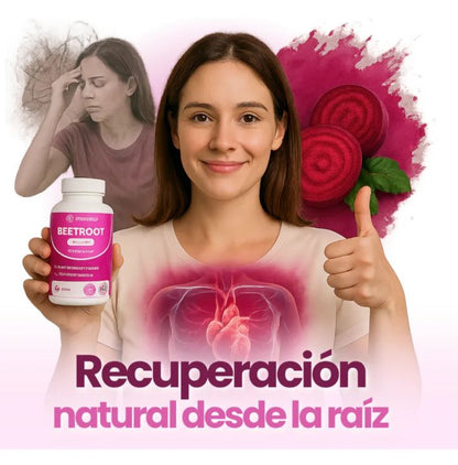 Beetroot Power: ¡🔥Energía Pura, Resistencia Brutal y Bienestar Total en Cápsulas! 💪🍠🌿