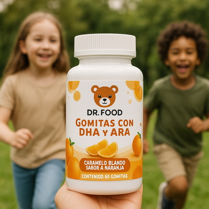 GOMITAS CON DHA Y ARA CON PARA NIÑOS