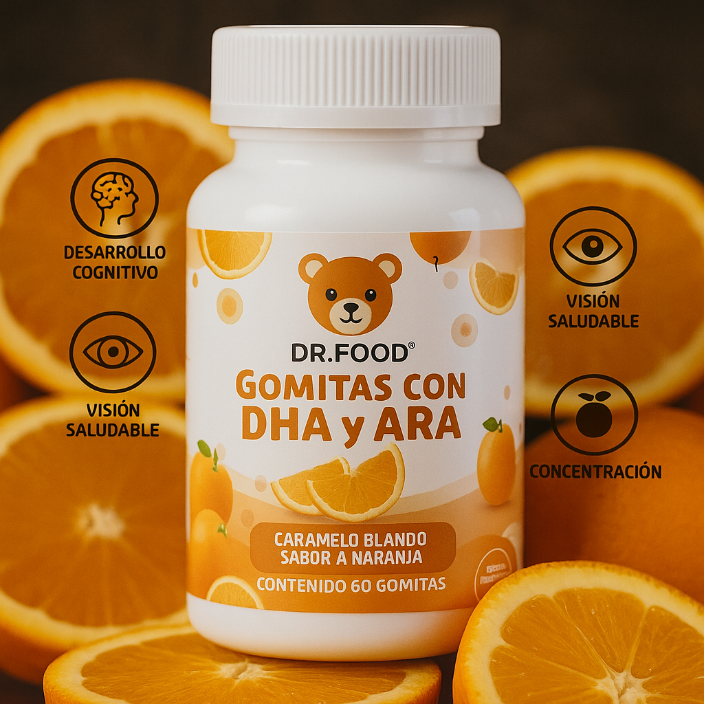 GOMITAS CON DHA Y ARA CON PARA NIÑOS
